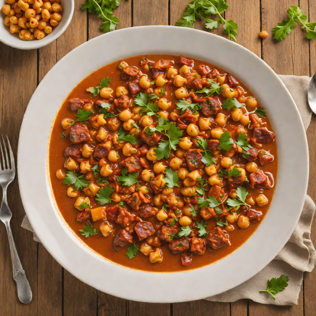Spicy Portuguese Chorizo and Chickpea Stew
