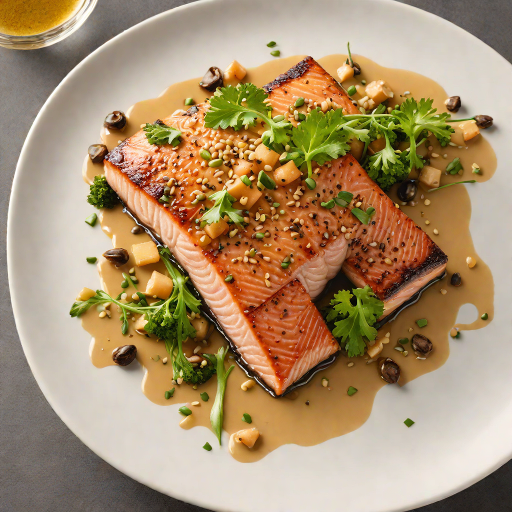 Maple-Glazed Salmon with Northern Mustard Seed Sauce