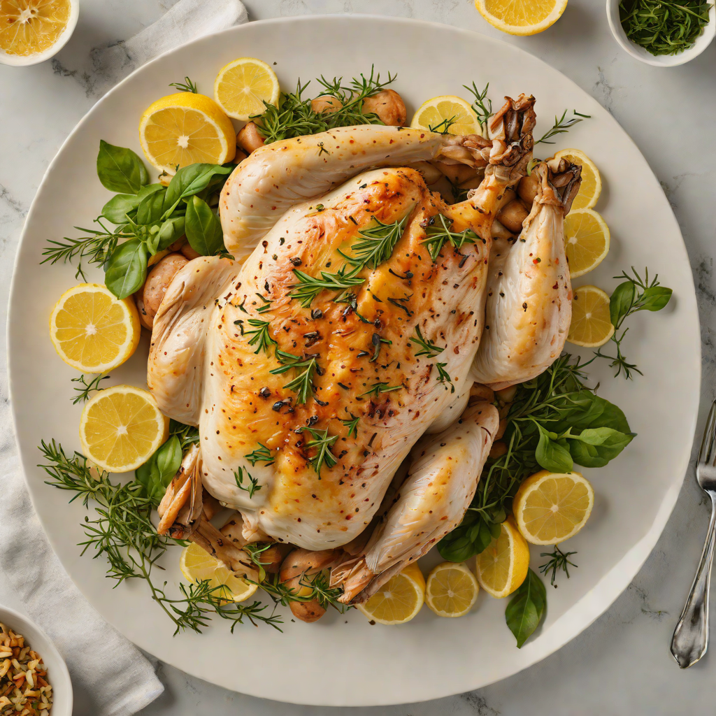 Italian Herb-Roasted Chicken with Lemon and Thyme