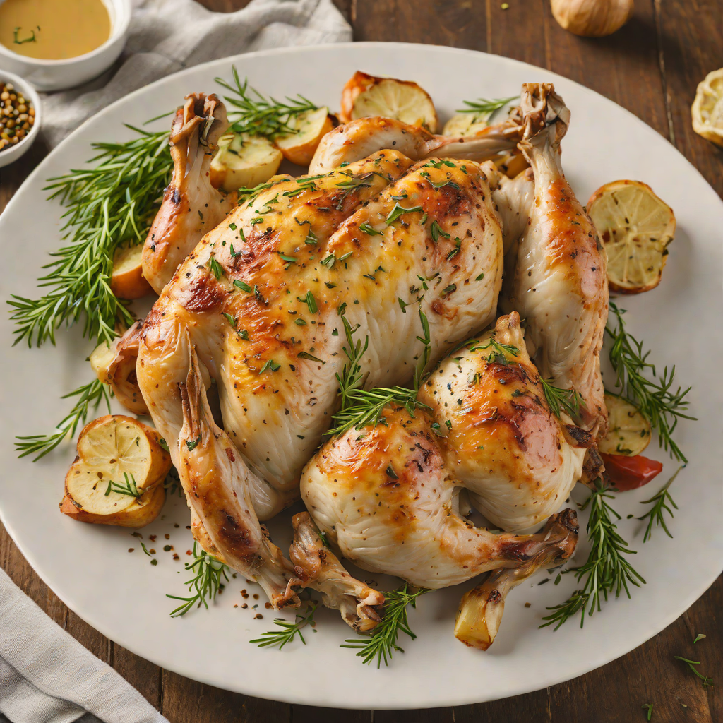 Savory Herb-Roasted Chicken with Garlic and Thyme