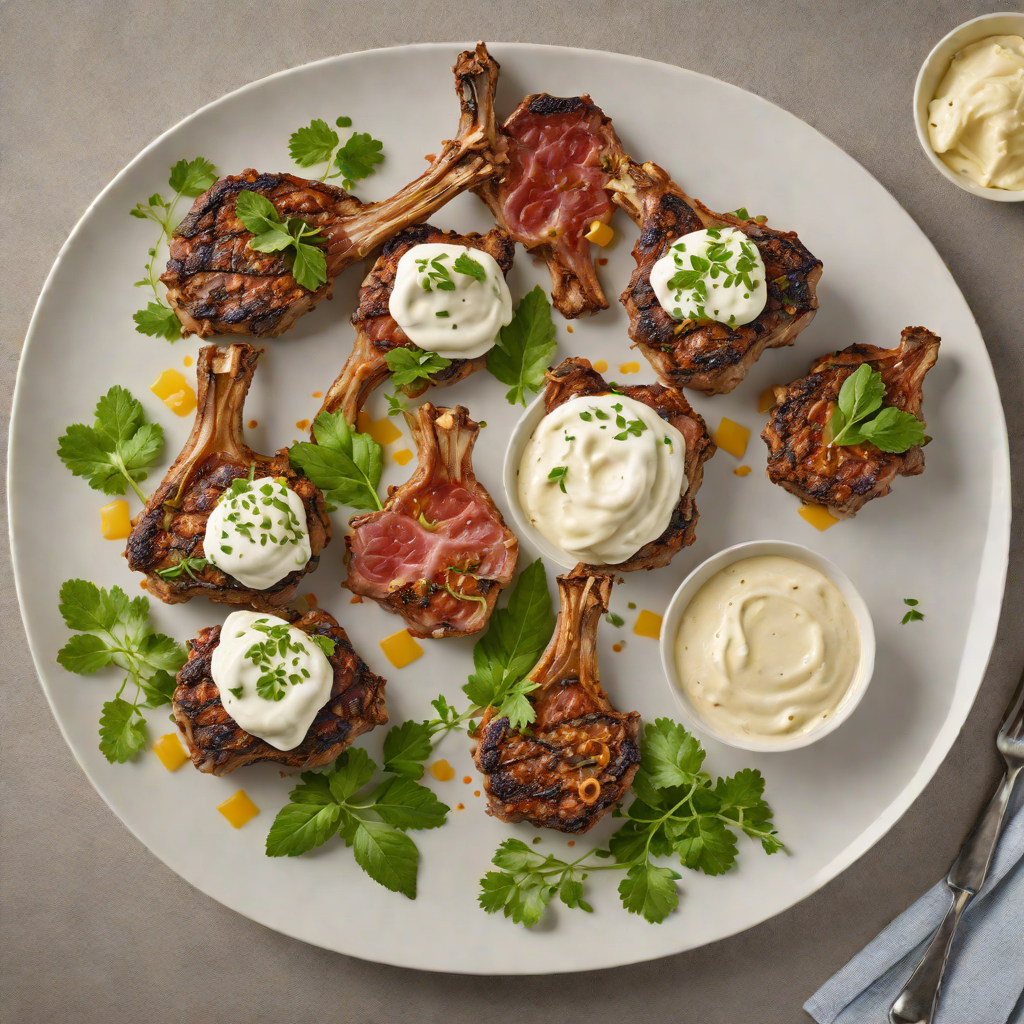 Mediterranean Herb-Rubbed Lamb Chops with Garlic Yogurt Sauce