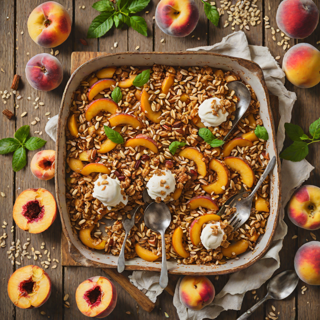 Oven-Roasted Peach Crisp with Cinnamon and Oats