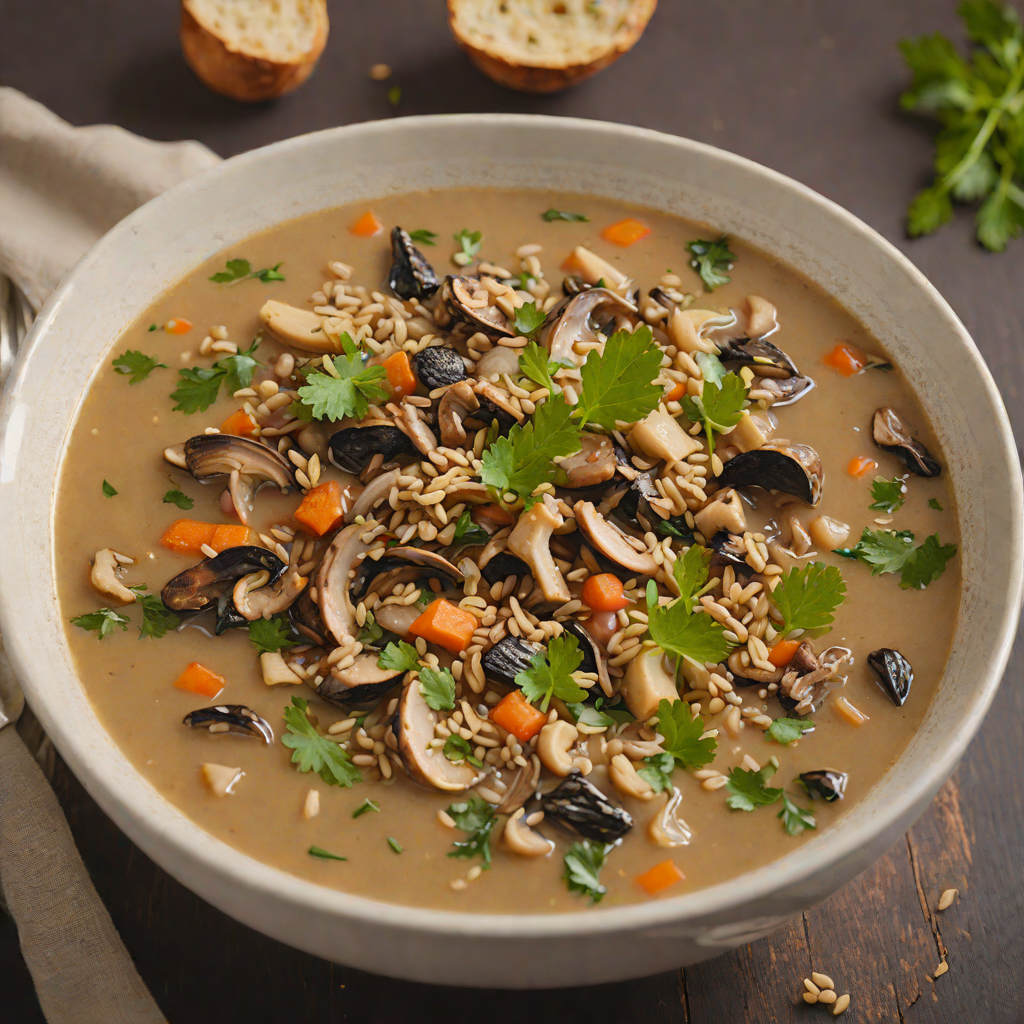 Laval-Inspired Wild Mushroom and Barley Soup
