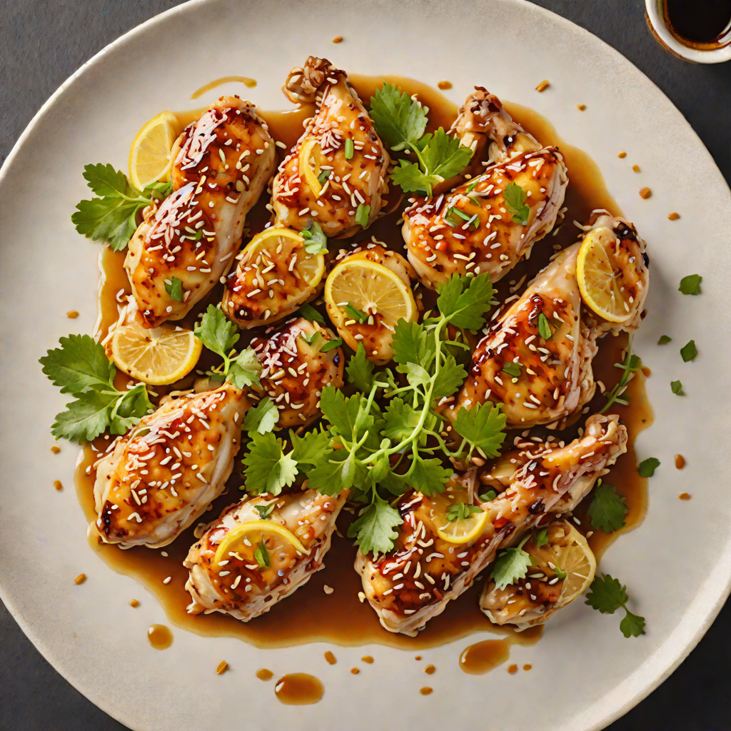 Sautéed Chicken with Honey Lemon Glaze and Toasted Sesame