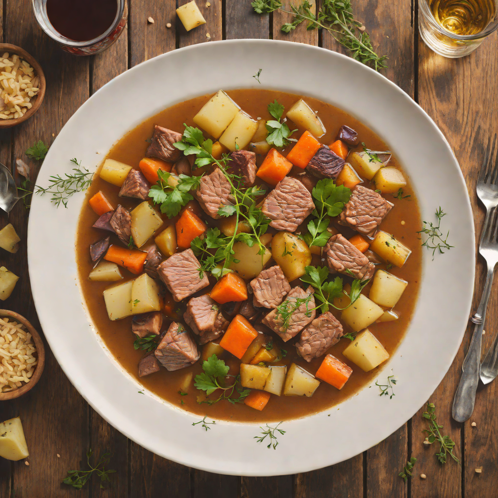 Rustic Pork Stew with Root Vegetables and Quebec Apple Cider