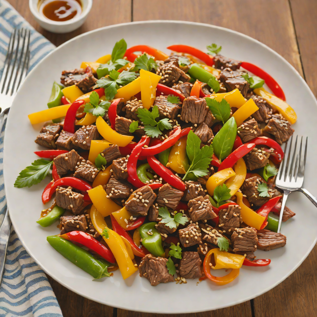 Stovetop Beef Stir-Fry with Ginger and Bell Peppers