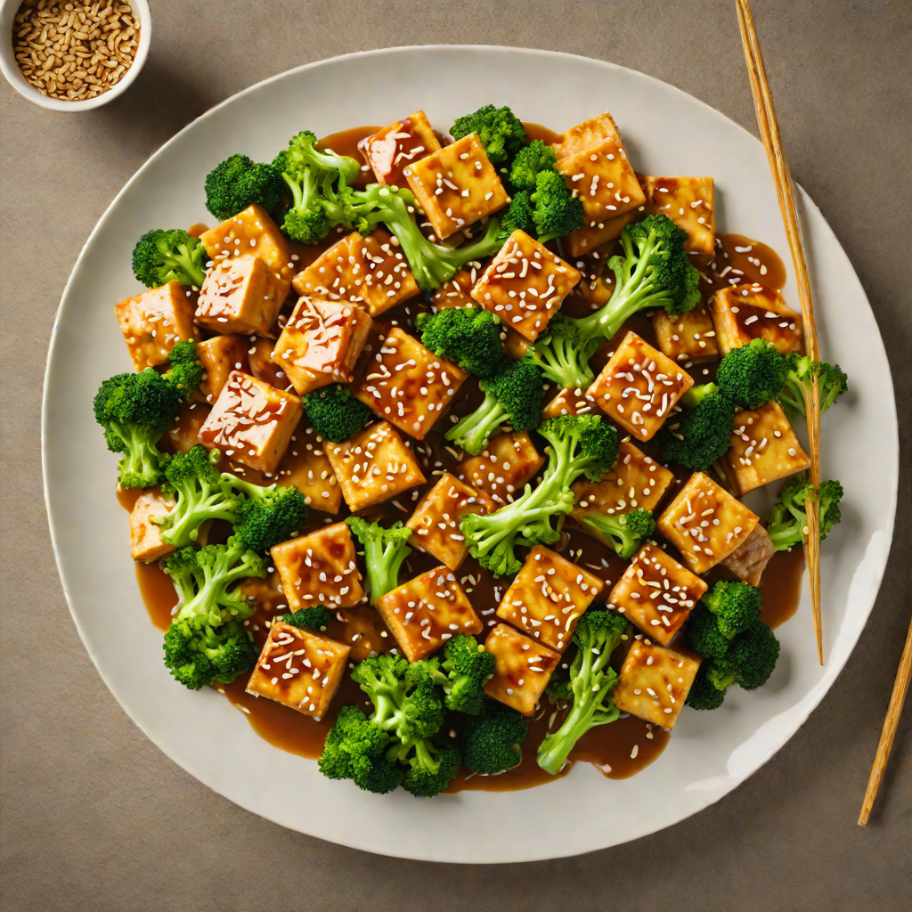 Stir-Fried Tofu with Broccoli and Ginger-Sesame Glaze