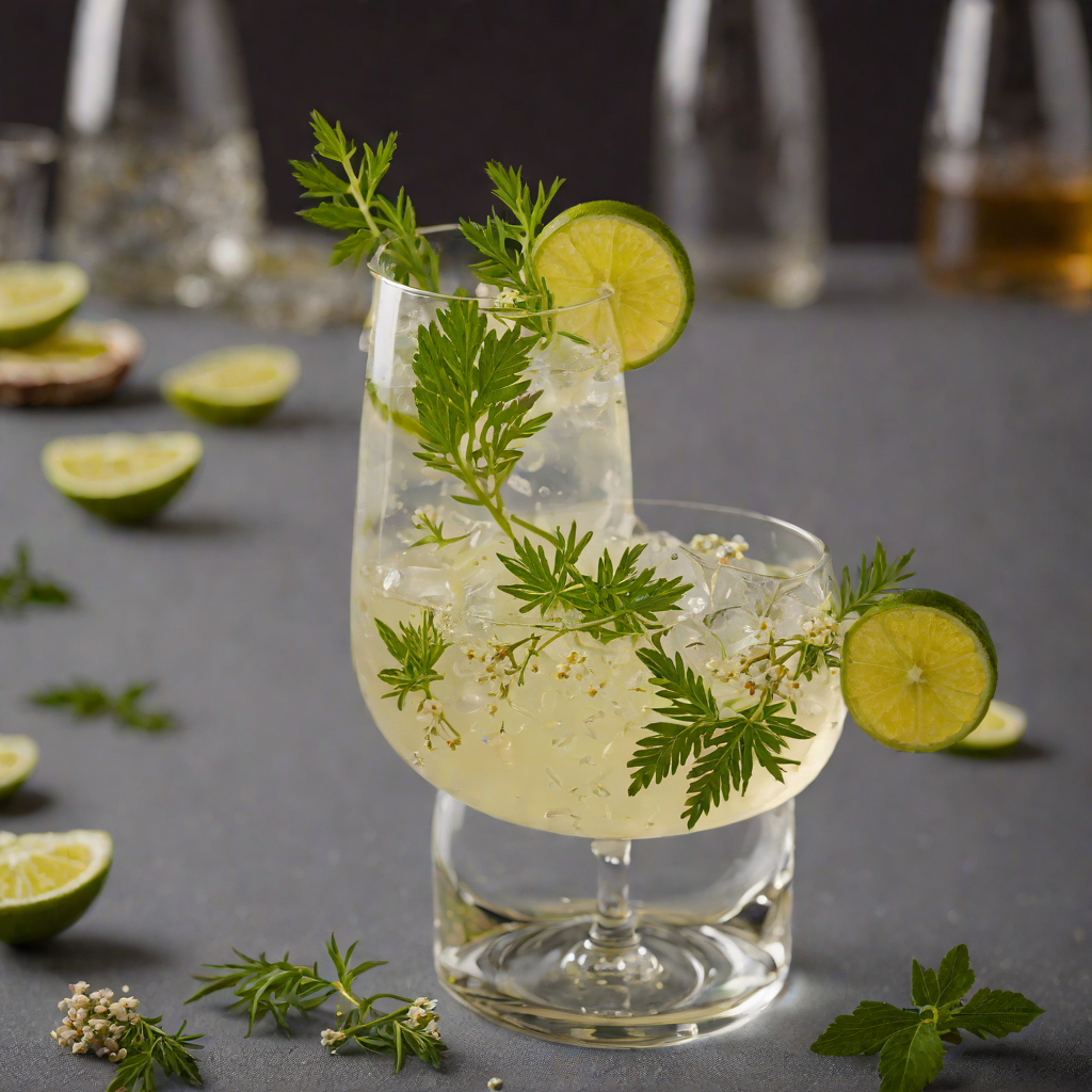 Herbed Gin and Elderflower Fizz