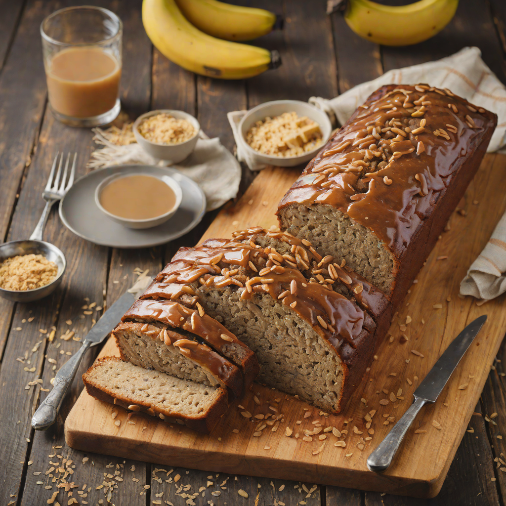 Rum-Soaked Banana Bread with Brown Sugar Glaze