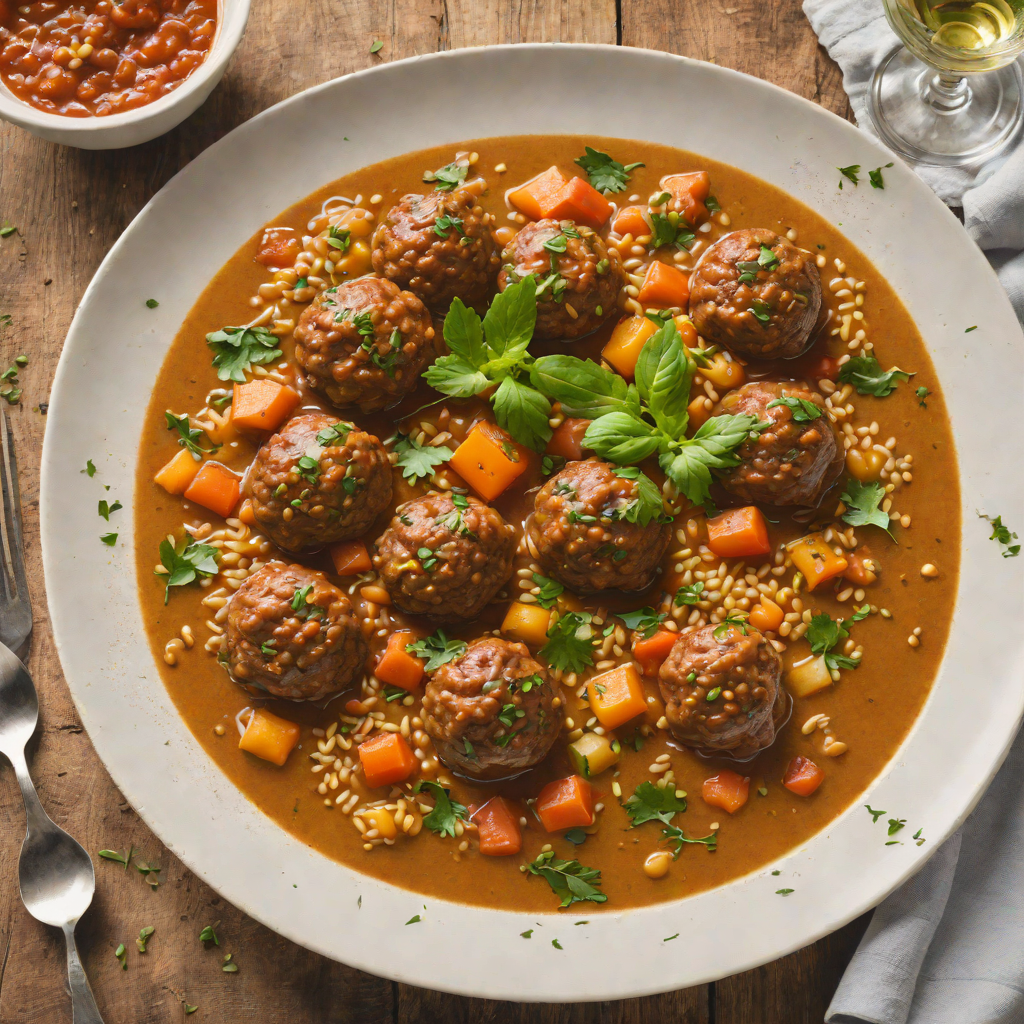 Spiced Lamb and Millet Meatball Stew