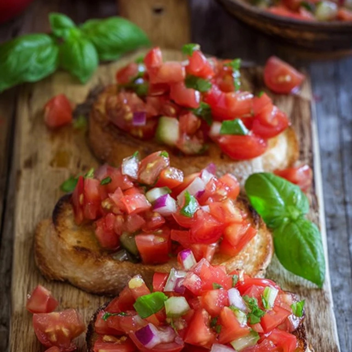 Sun-Ripened Tomato Bruschetta with Garden Herbs