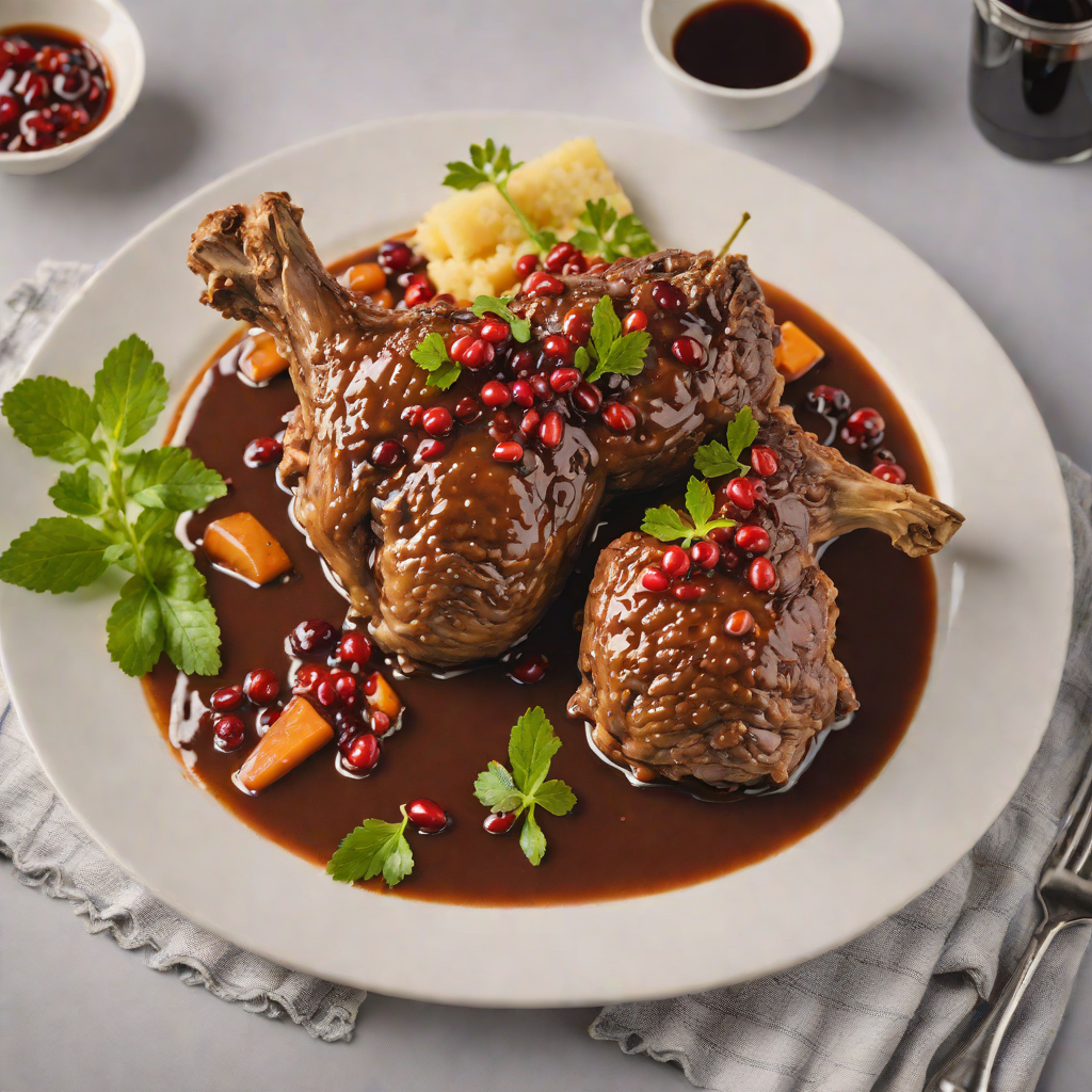 Slow-Cooked Lamb Shank with Native Pepperberry Jus