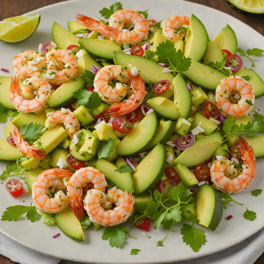 Garlic-Lime Shrimp and Avocado Salad