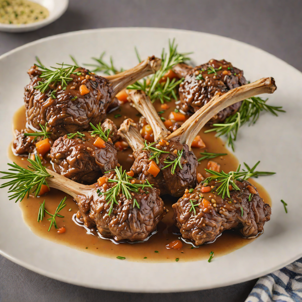 Slow-Cooked Lamb Shanks with Native Wattleseed and Rosemary