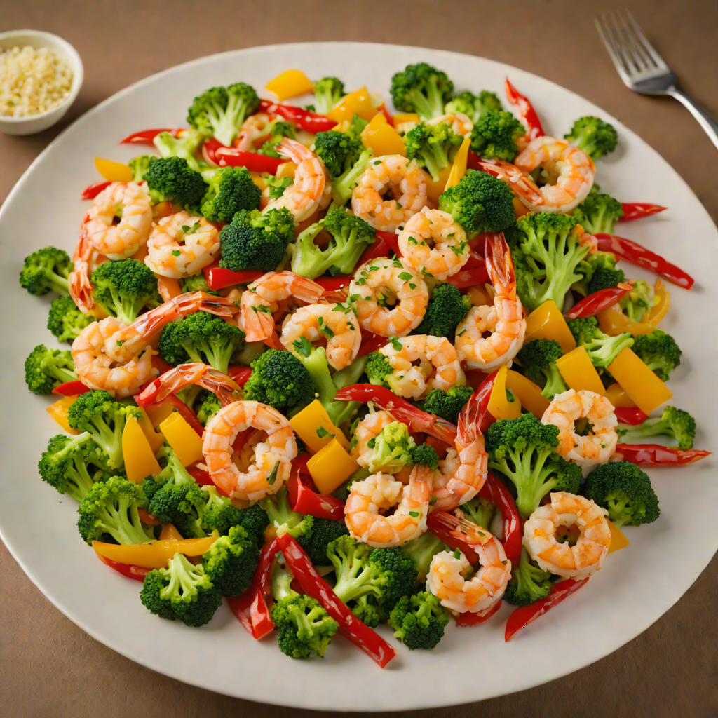Quick Stir-Fried Garlic Shrimp with Broccoli and Bell Peppers