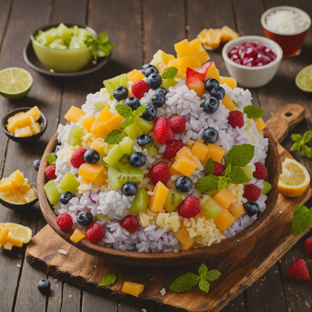Halo-Halo Shaved Ice with Mixed Fruits and Sweet Beans