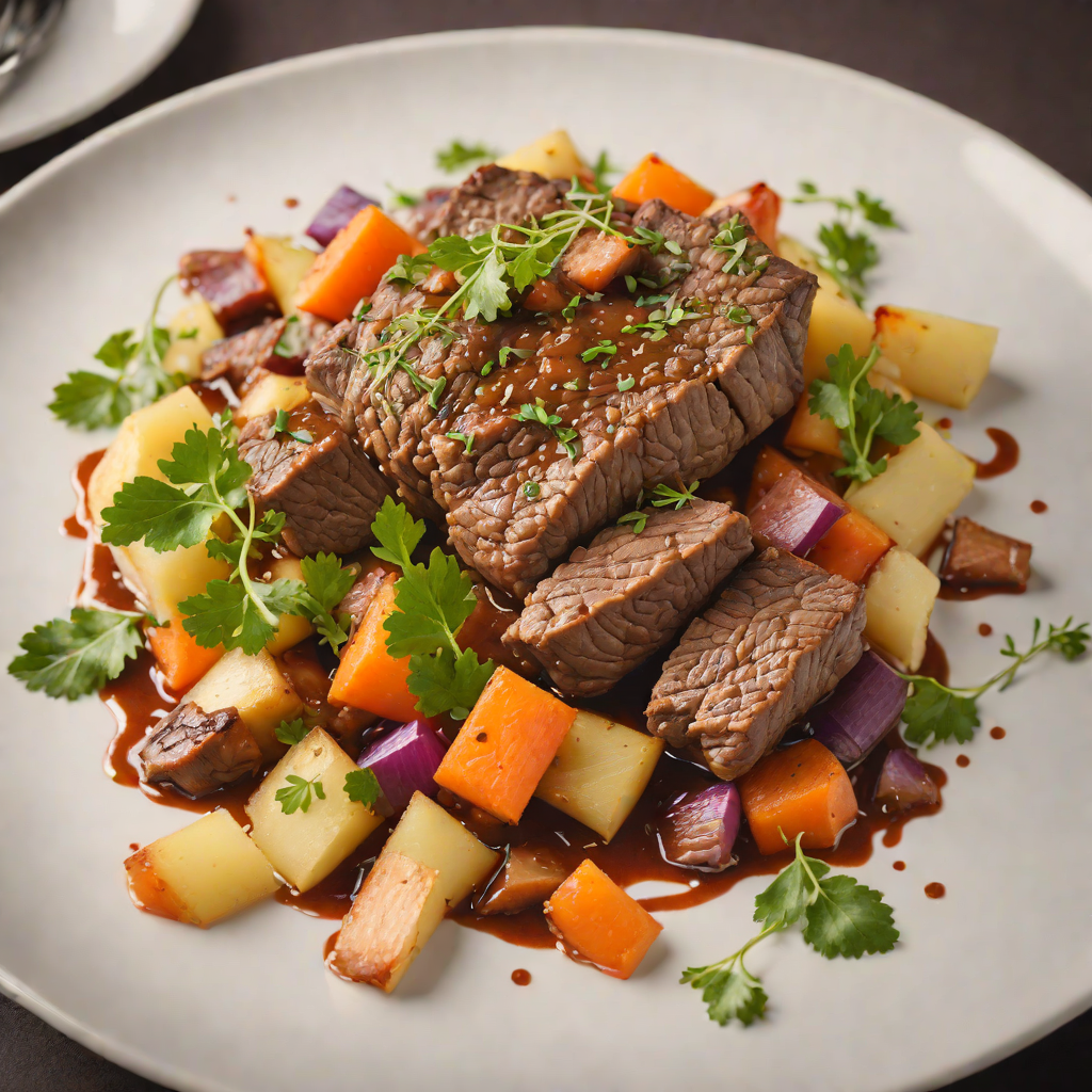 Slow-Braised Beef with Hidden Root Vegetables