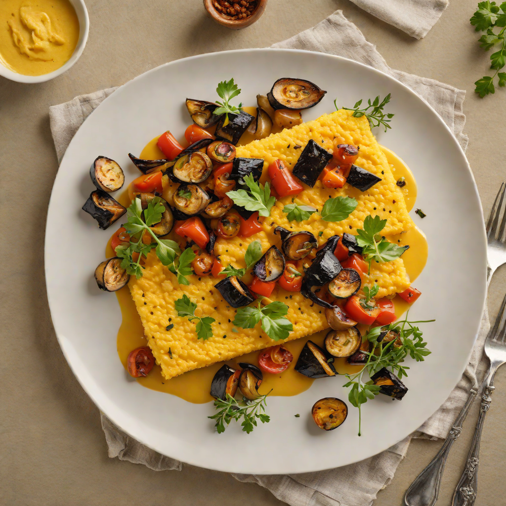 Baked Italian-Style Polenta with Roasted Vegetables