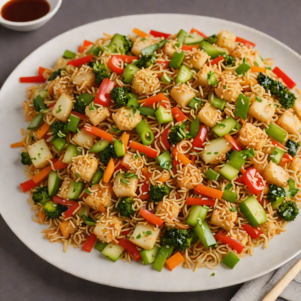 Spicy Korean-Style Stir-Fried Rice Cakes with Vegetables