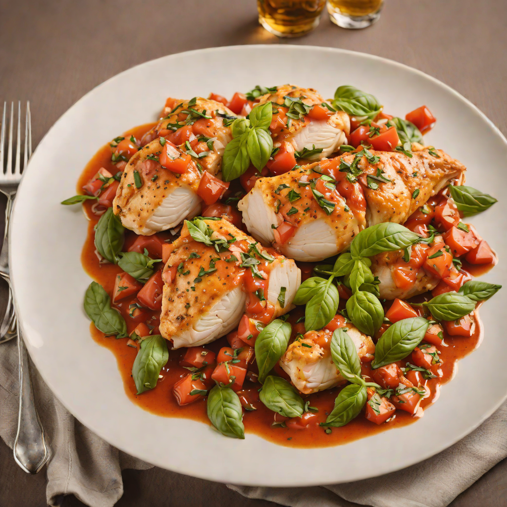 Sautéed Chicken with Tangy Tomato and Basil Sauce
