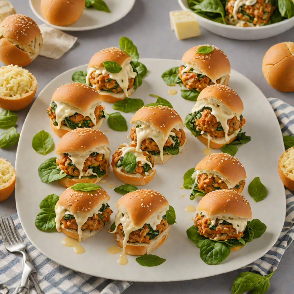 Cheesy Turkey and Spinach Meatball Sliders