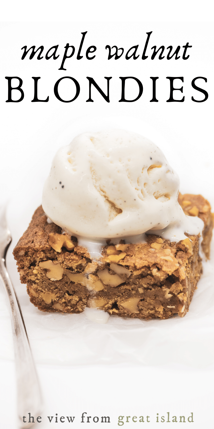 Maple Walnut Brown Sugar Blondies