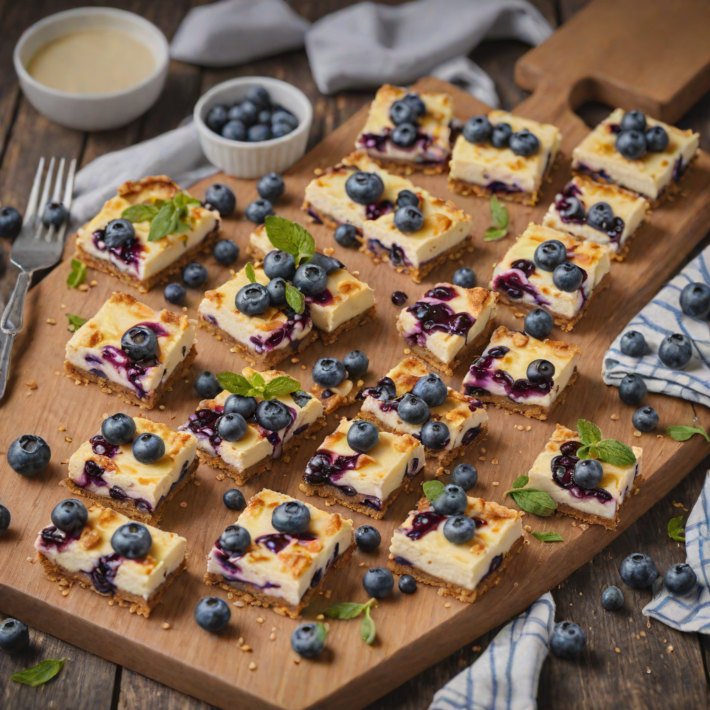 Oven-Baked Blueberry Cheesecake Bars