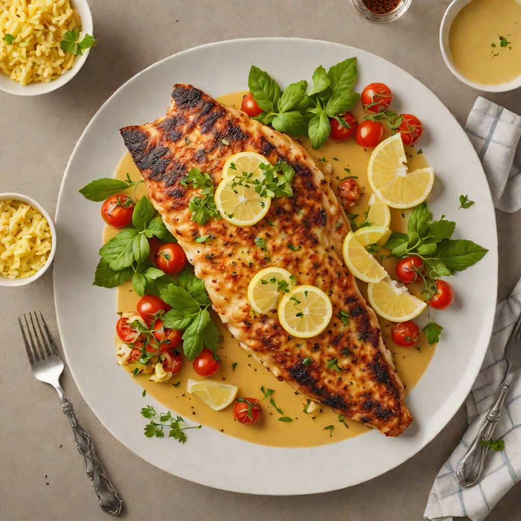 Grilled Cajun-Spiced Catfish with Garlic Butter Sauce