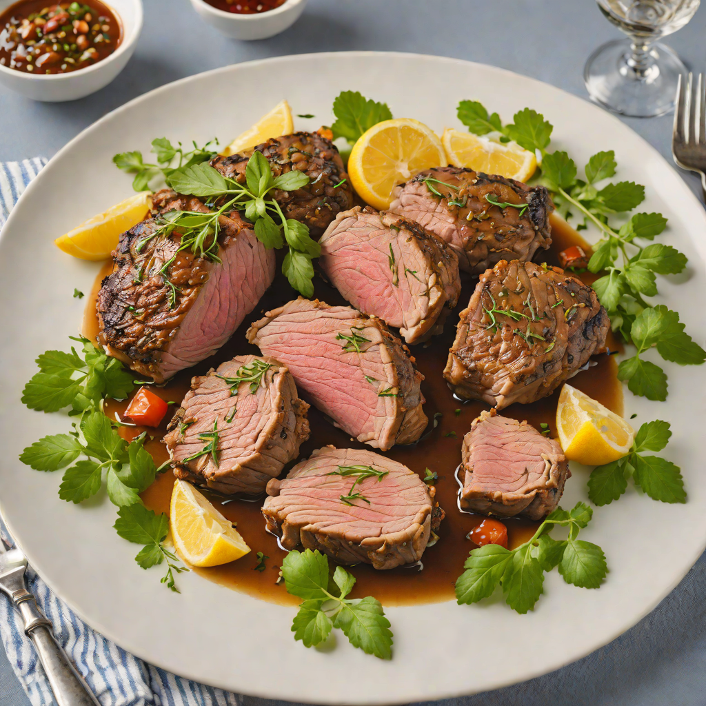 Slow-Roasted Lamb with Greek Lemon and Oregano Marinade