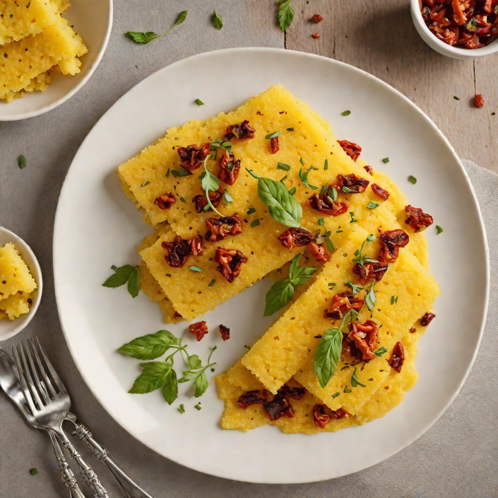 Italian Oven-Baked Polenta with Sundried Tomato and Parmesan