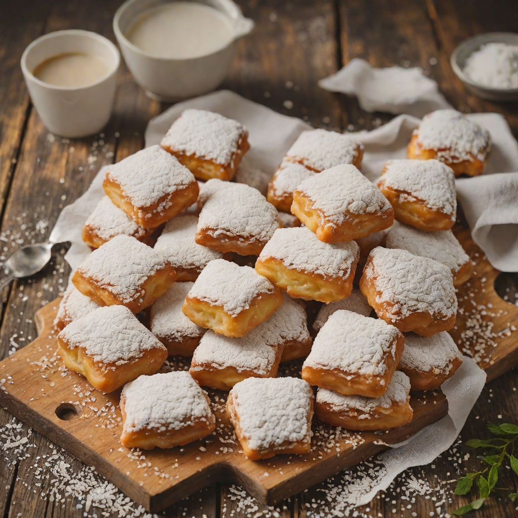 Buttermilk Beignets with Powdered Sugar Dusting