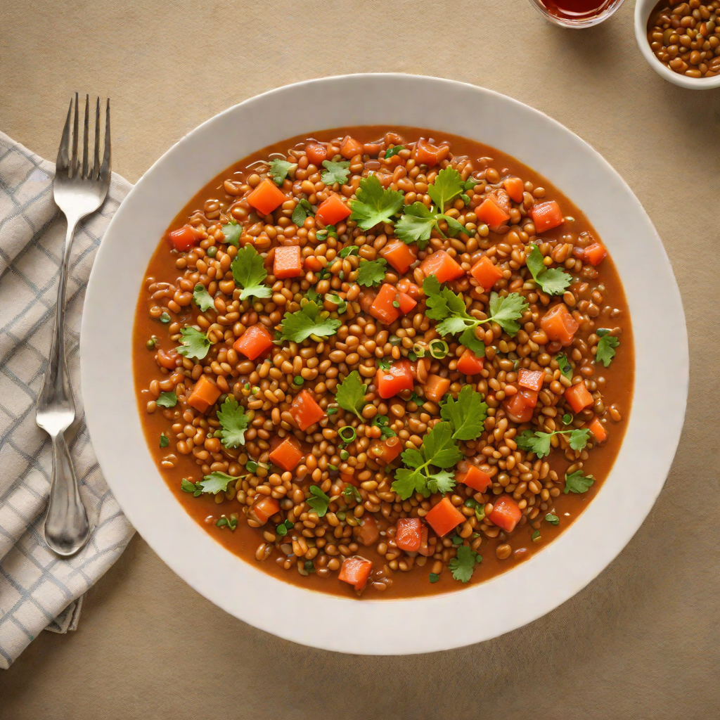 Half-Spiced Lentil and Tomato Stew
