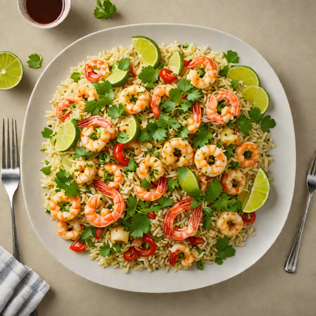 Cilantro-Lime Shrimp Stir-Fry with Cauliflower Rice