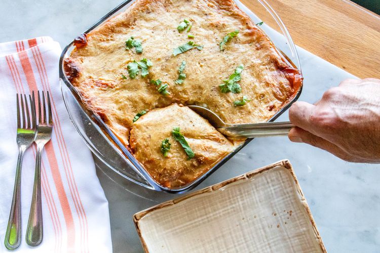 Mediterranean Eggplant & Lentil Moussaka