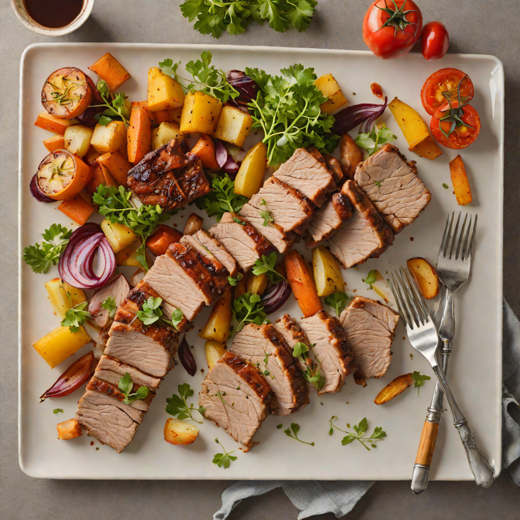 Sheet Pan Caramelized Pork with Root Vegetables