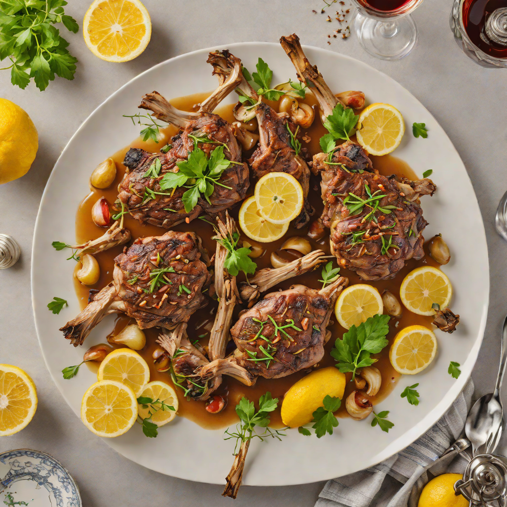 Slow-Roasted Mediterranean Lamb with Garlic and Lemon