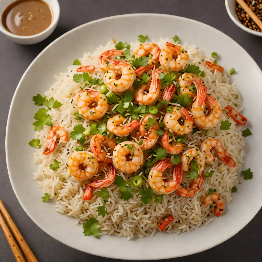 Asian-Inspired Sesame Ginger Shrimp Rice Bowl