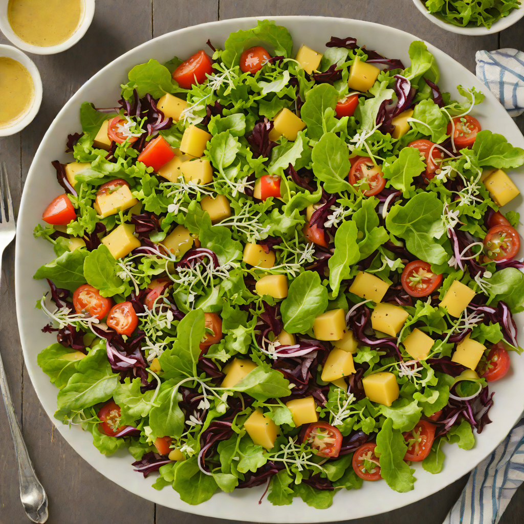 Honey-Dijon Vinaigrette Salad with Mixed Greens and Thyme