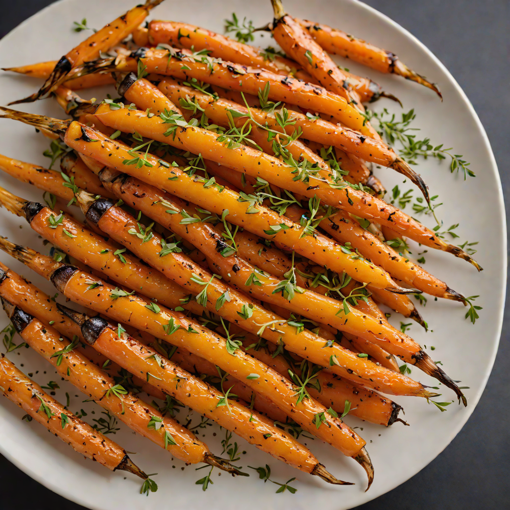 Tupelo Honey Glazed Roasted Carrots with Thyme