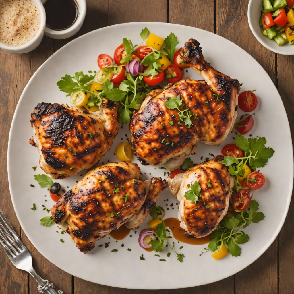 Washed Medium Roast Coffee Rubbed Grilled Chicken