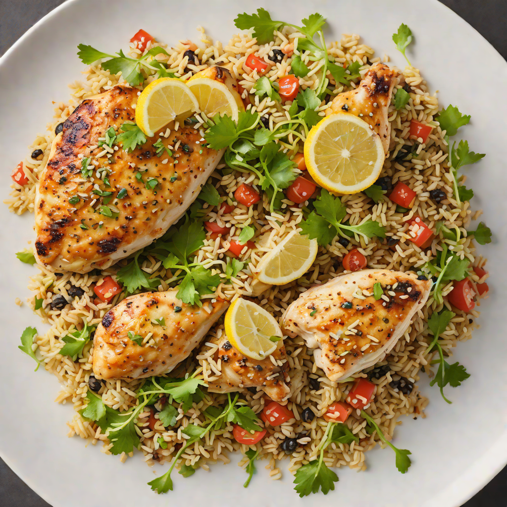 Sautéed Lemon-Garlic Chicken with Quinoa Salad