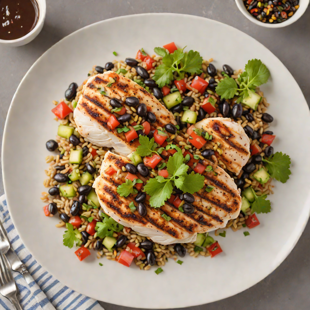 Pan-Seared Chicken with Spiced Black Bean Salsa