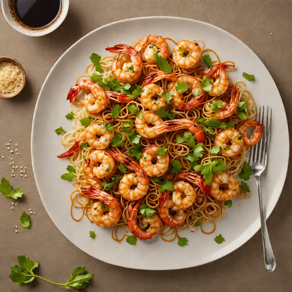 Stir-Fried Shrimp with Garlic and Ginger Soy Glaze