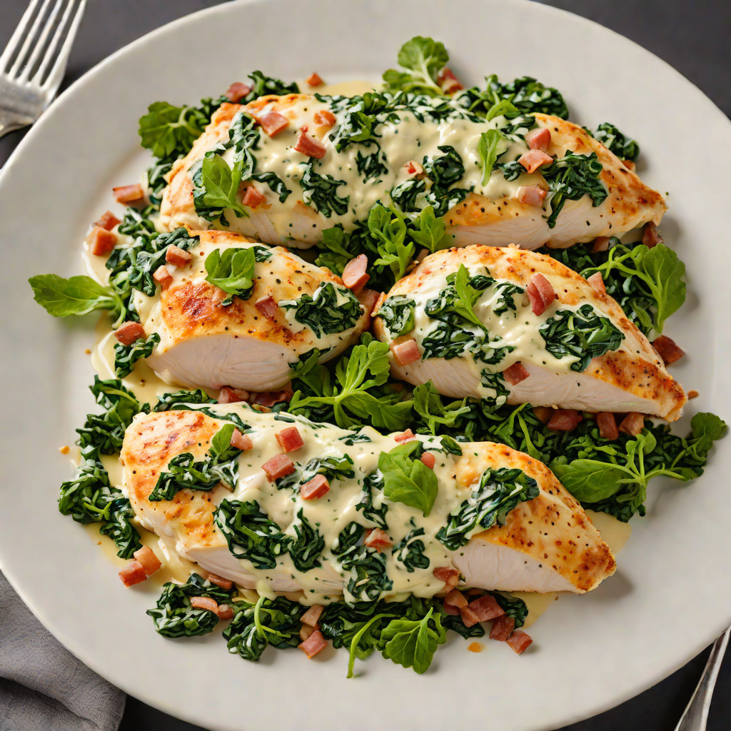 Creamed Spinach and Bacon-Stuffed Chicken Breasts