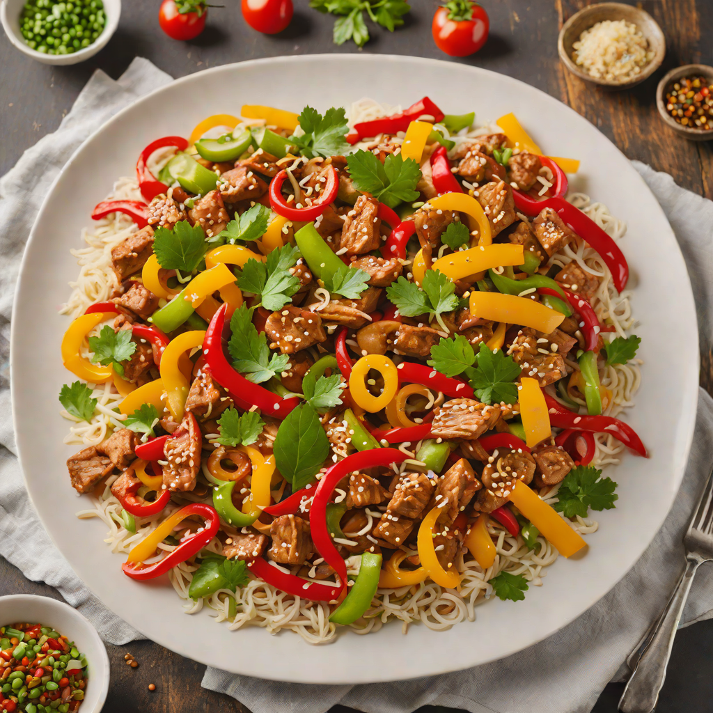Spicy Pork Stir-Fry with Bell Peppers and Garlic Sauce
