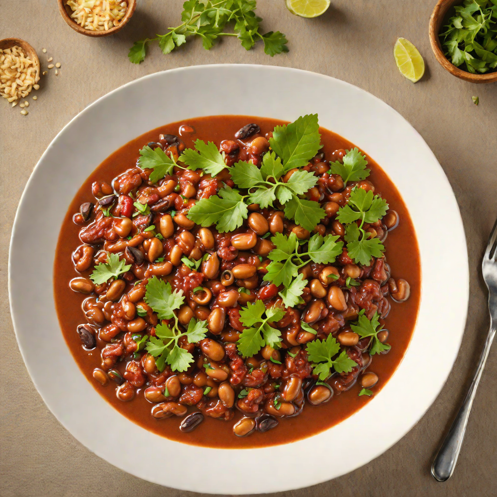 Spiced Peacock Bean Chili with Smoky Tomato Sauce