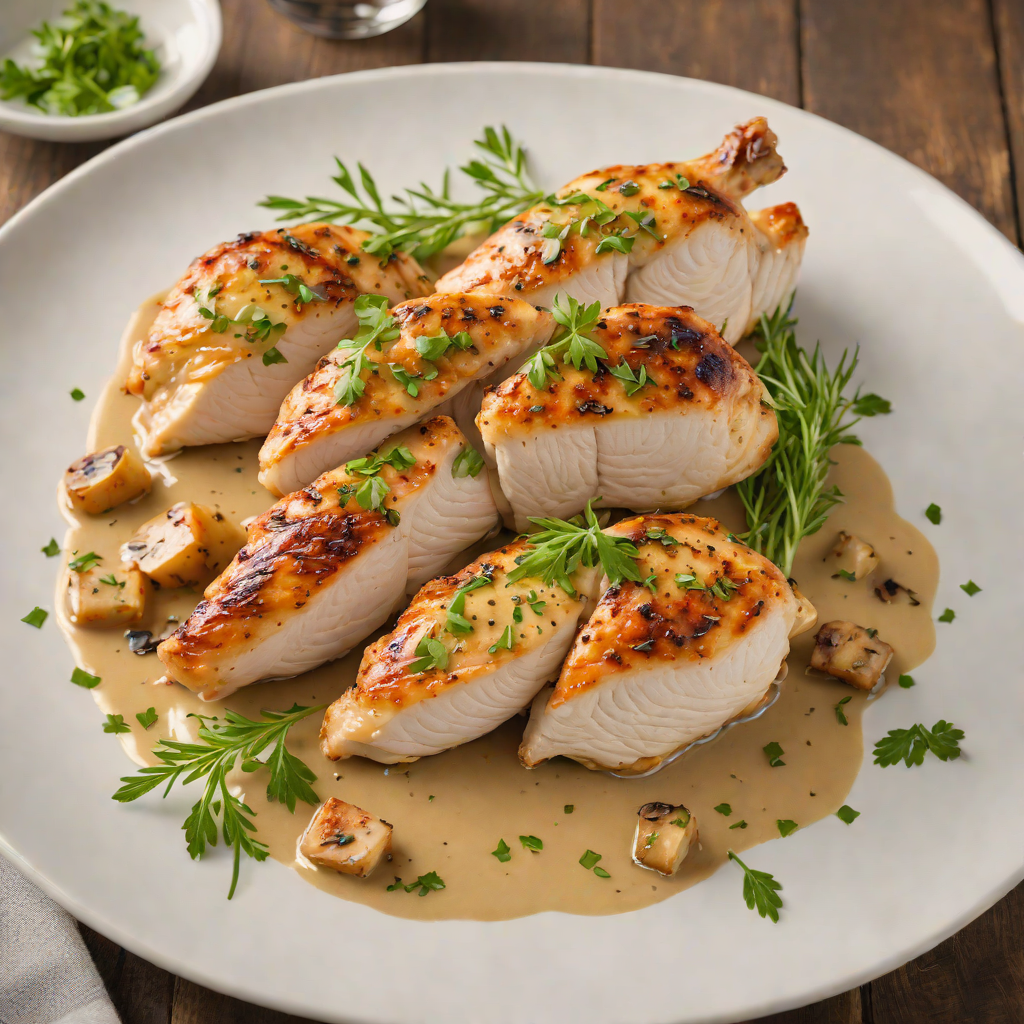 Pan-Seared Chicken with Vindicated Herb Pan Sauce