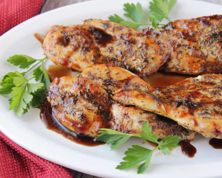 Pan-Seared Chicken with Wildberry Balsamic Reduction