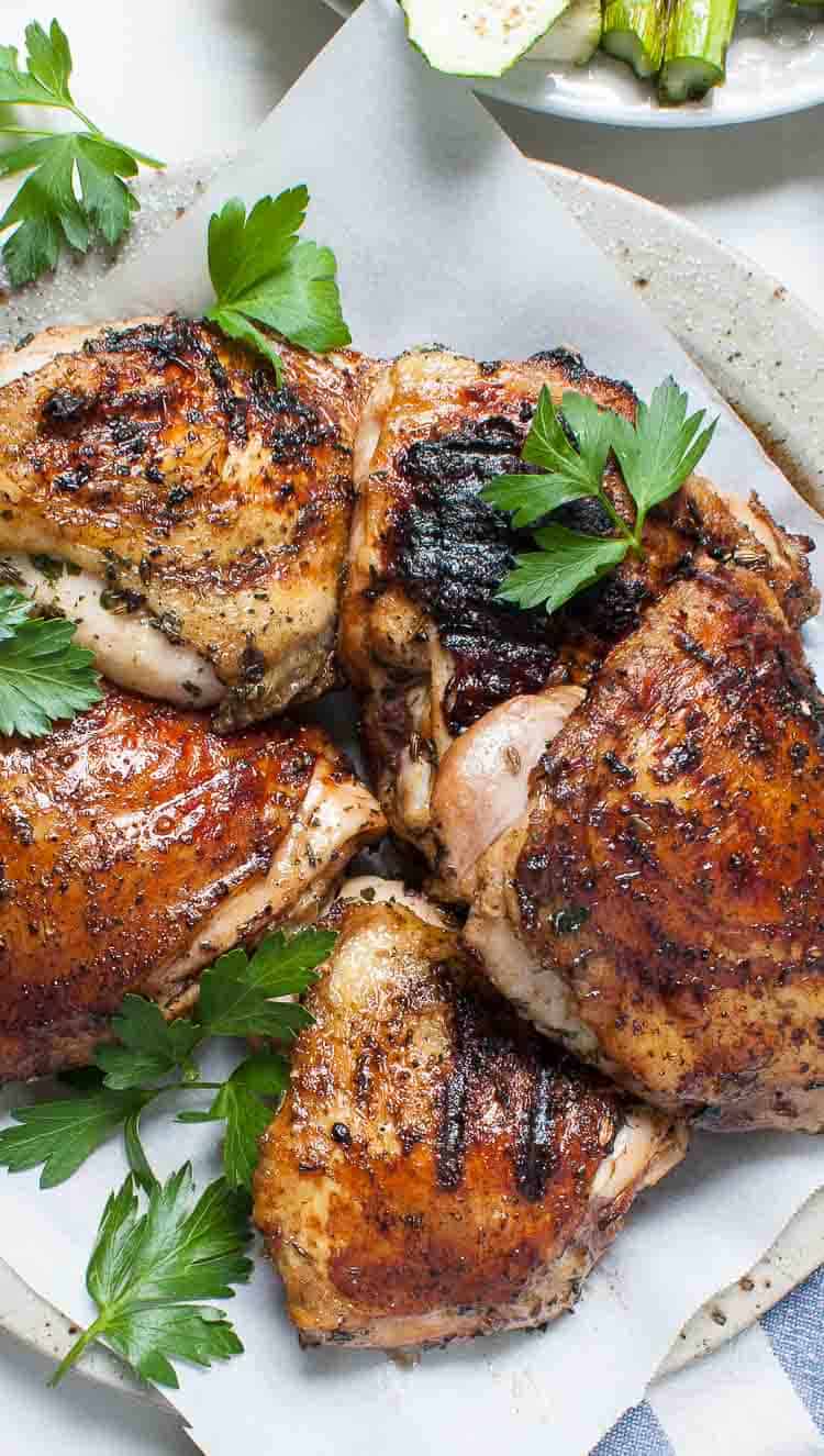 Grilled Northside-Inspired Beer-Brined Chicken Thighs