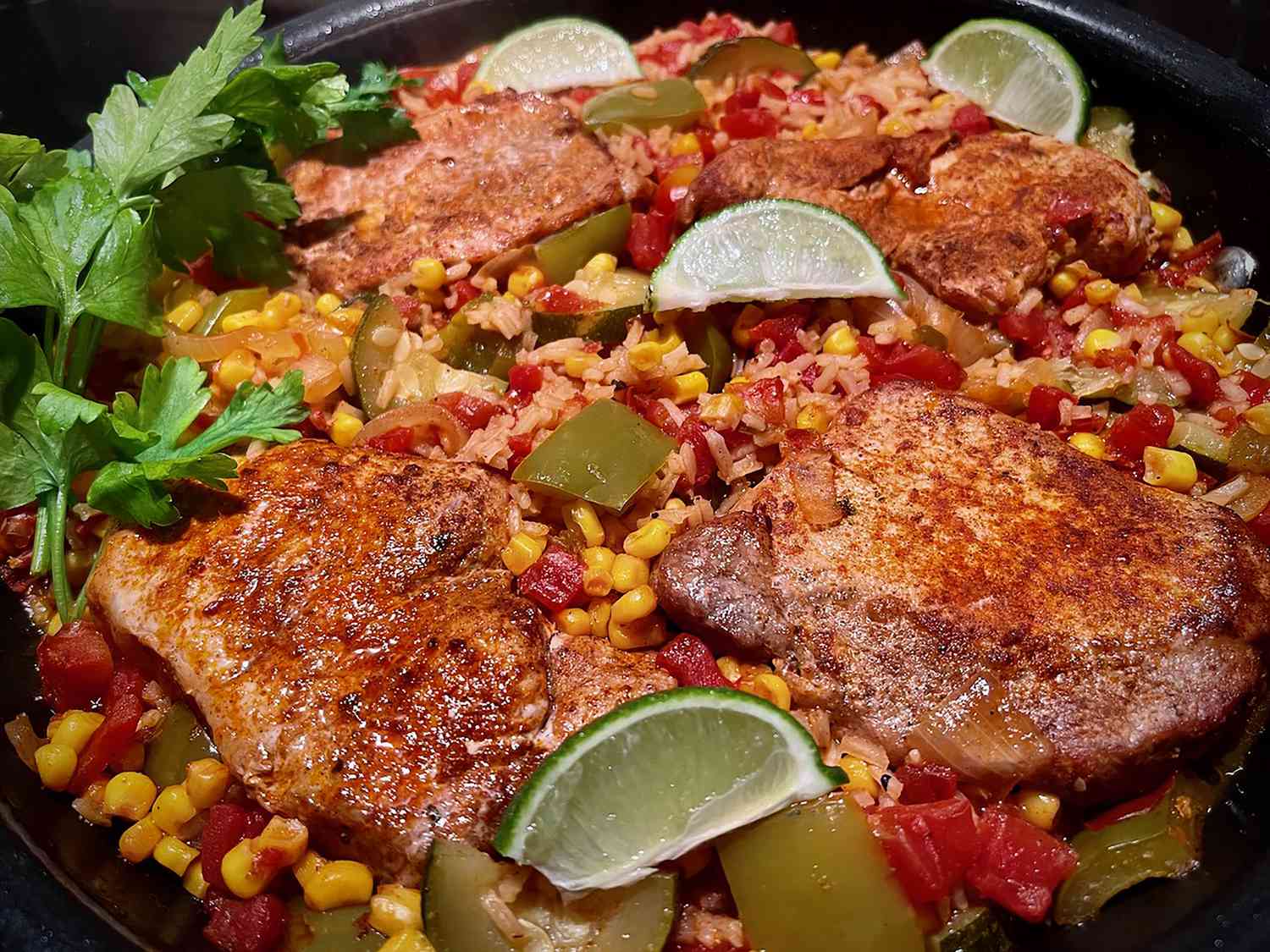 Pan-Seared Pork Chops with Tex-Mex Spiced Rub